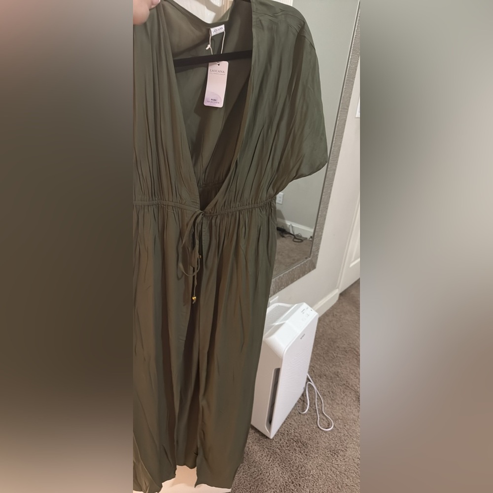 Elegant Olive Green Women's Dress